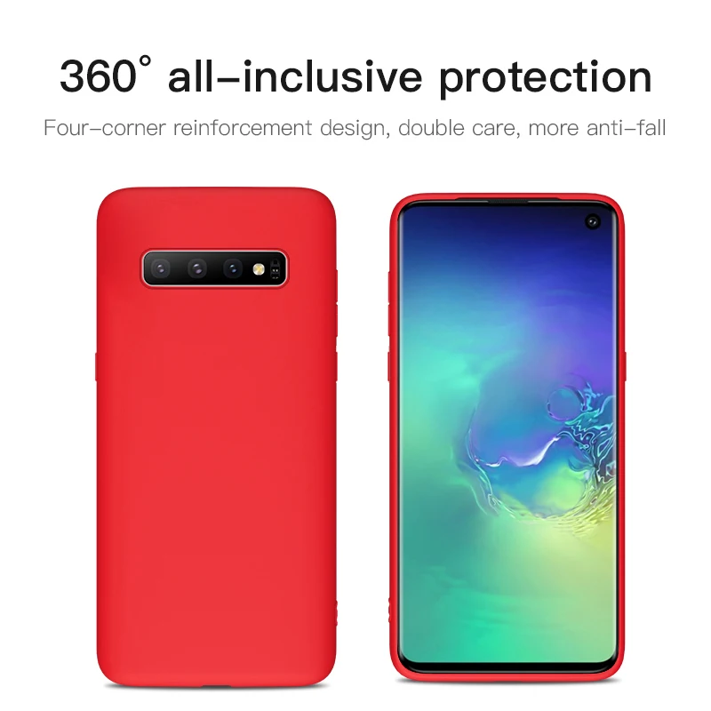 Ультратонкий силиконовый чехол для телефона Samsung Galaxy S10 e S9 S8 S7 Plus Note 10 9 8 M10 M20 M30 A40 A50