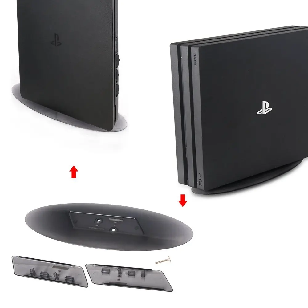 

Universal 2 in 1 Clear Vertical Stand Mount for Sony PS4 Slim/Pro Console