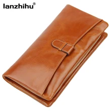 2016 New Arrival High Quality Leather Wallet for Women Cowhide Women’s Genuine leather Purse Long Zipper Wallets Coin Pocket