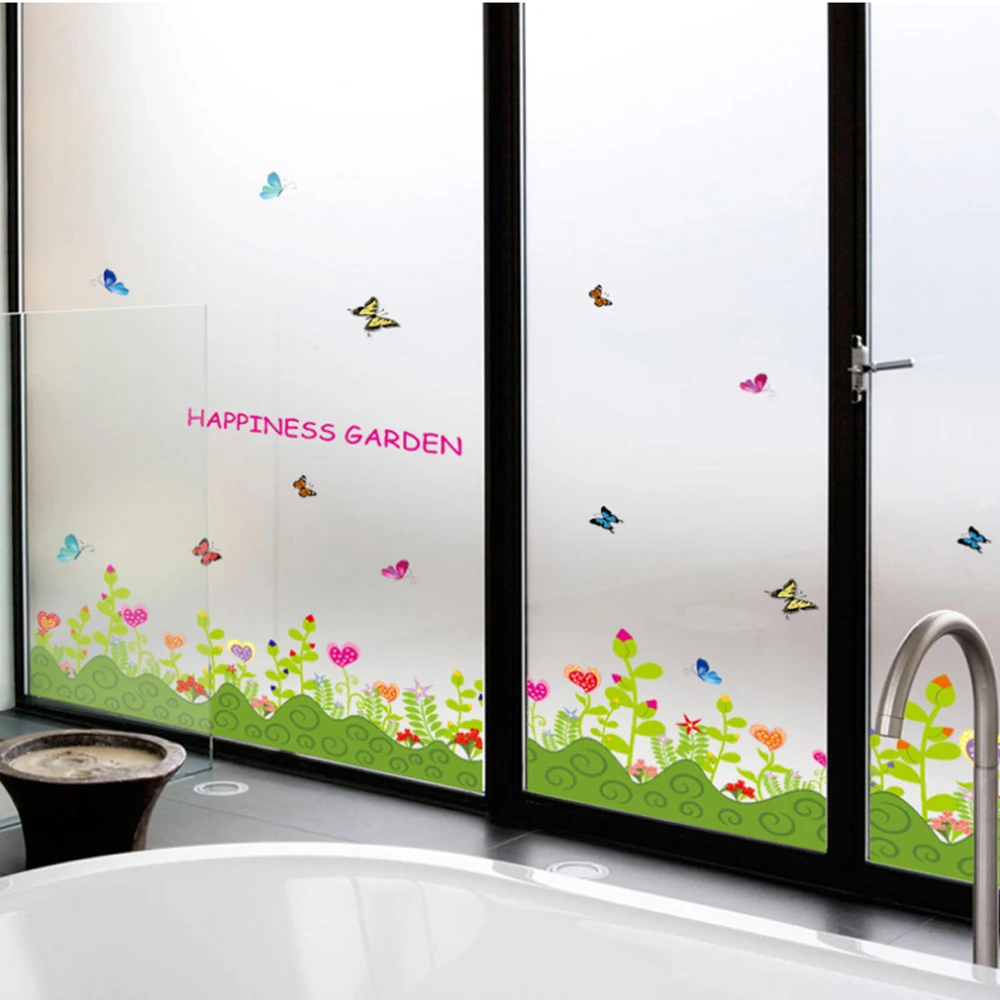 Bentuk Hati Bunga Daun Wall Sticker Decal Rumah Kertas Dinding