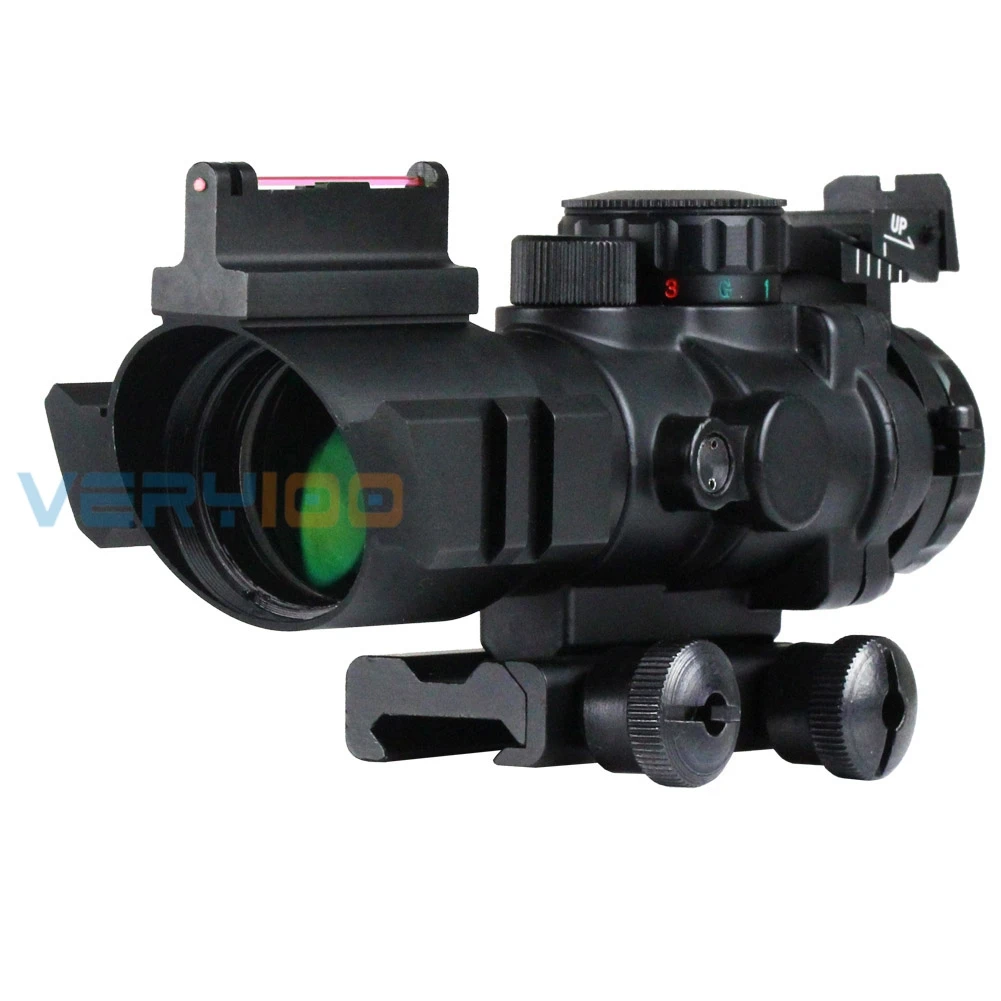 

VERY100 Rifle Scope 4x32mm Tri-illuminated Sight with Fiberoptic Red Green Dot sight 21MM