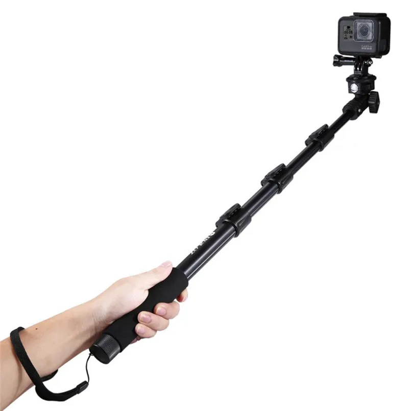 18-47inch Waterproof Selfie Stick Extendable Handheld Self-portrait Monopod For Go Pro Hero 180-DEGREE ROTATION 40AP2908