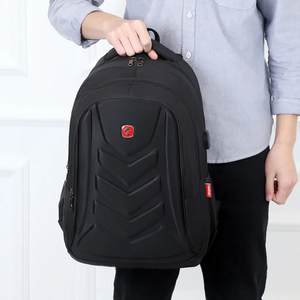 Fashion man laptop backpack Men's New Business Backpack Computer Bag Travel Backpack Clamshell Multifunctional#EX