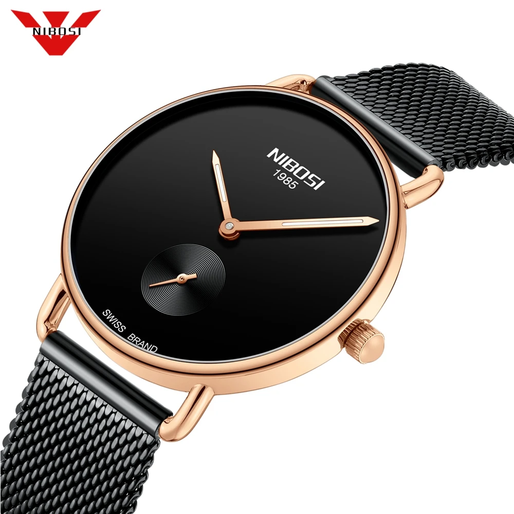 

NIBOSI Reloj Mujer Women Watches Ultra Thin Quartz Mesh Ladies Watch Top Brand Luxury Casual Clock Wrist Watch Relogio Feminino
