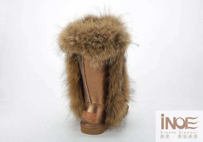 INOE Real couro de carneiro Natureza lã