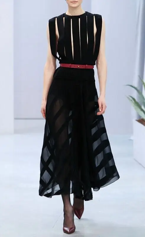 Новейшее HL знаменитостей черное белое длинное облегающее платье без рукавов длинное вечернее благородное платье
