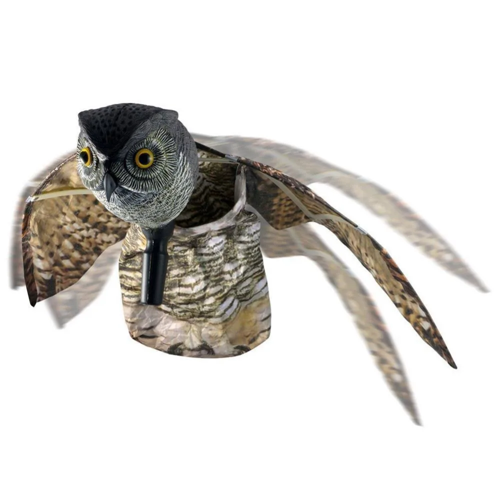 1 шт. большая Реалистичная имитация, Реалистичная Летающая сова с крыльями для дома, садовый декор, украшение для борьбы с вредителями