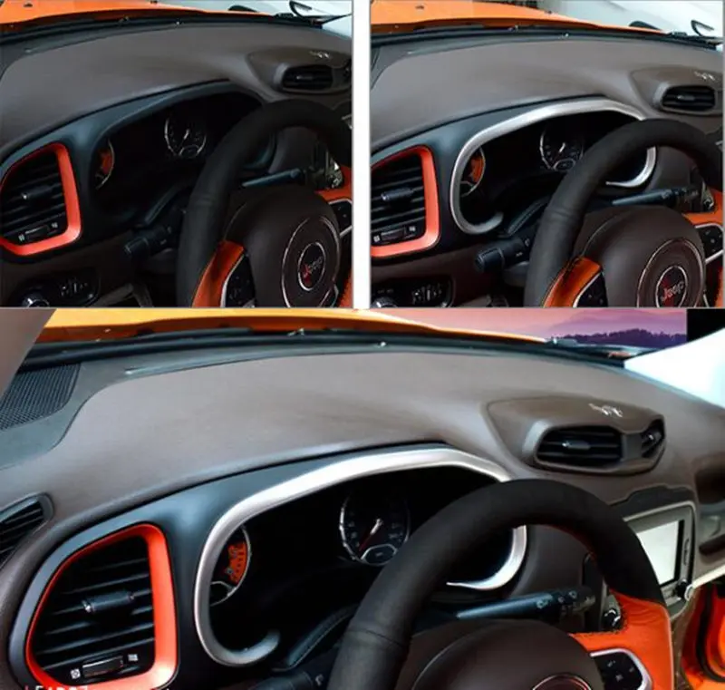 Подходит для Jeep Renegade 2014 2016 ABS матовая панель приборной панели автомобиля|Лепнина