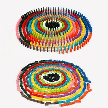 

50/100/120/240pcs Rainbow Wooden Domino Blocks Building Toy Early Educational Toys For Children Kids Colored Dominoes Game Gifts
