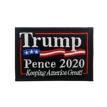 

DIY Badge Letter Rectangular Embroidered Armband Hat Clothes Backpack American President Election Patch 1pc