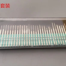 30 набор алмазных боров 1/8 дюймов хвостовик Средний зернистый лапидарные боры, алмазные режущие кромки, ювелирные изделия роторные биты, набор инструментов DREMEL