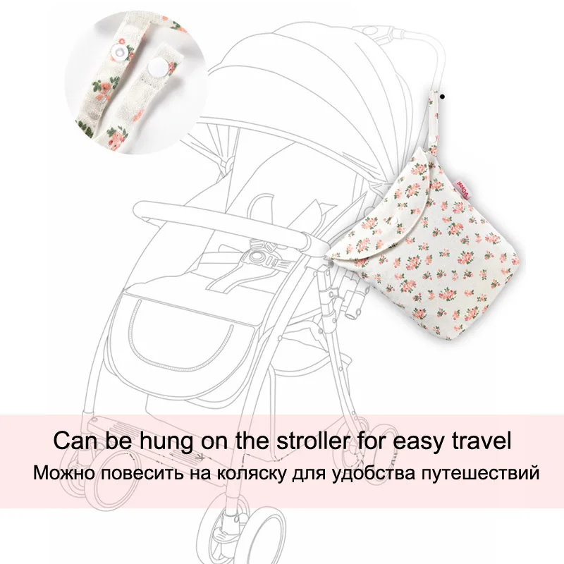 

Baby Steoller Bag Large Capacity Baby Diaper Bag Cotton Washable Floral Pattern Reusable Nursing Bags Casual Small Pocket