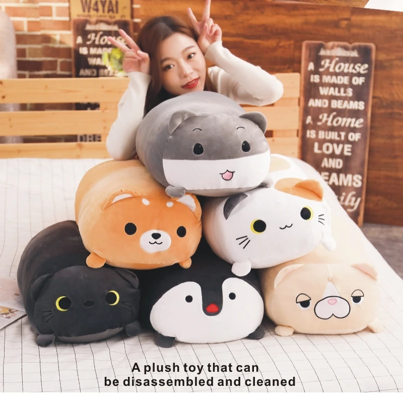 

60 cm can be disassembled and washed plush toys super soft plush toy horn biological cartoon cute baby pillow marine animals