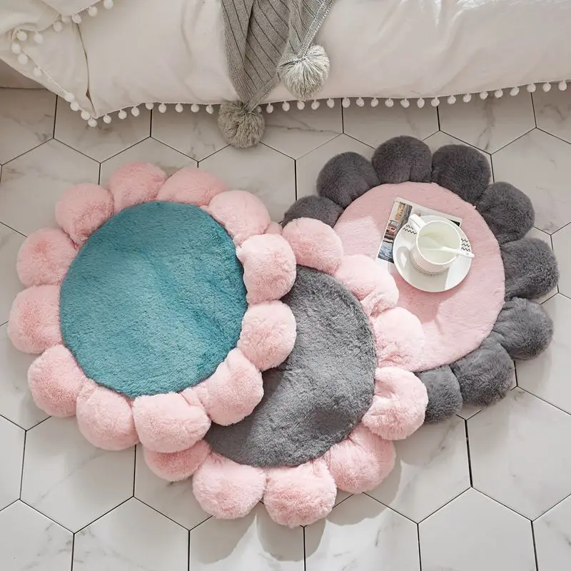 

Large Baby Play Mat Crawling Mat Children Mat Round Flower Room Floor Carpet Home Decoration Cushion Photography Accessories