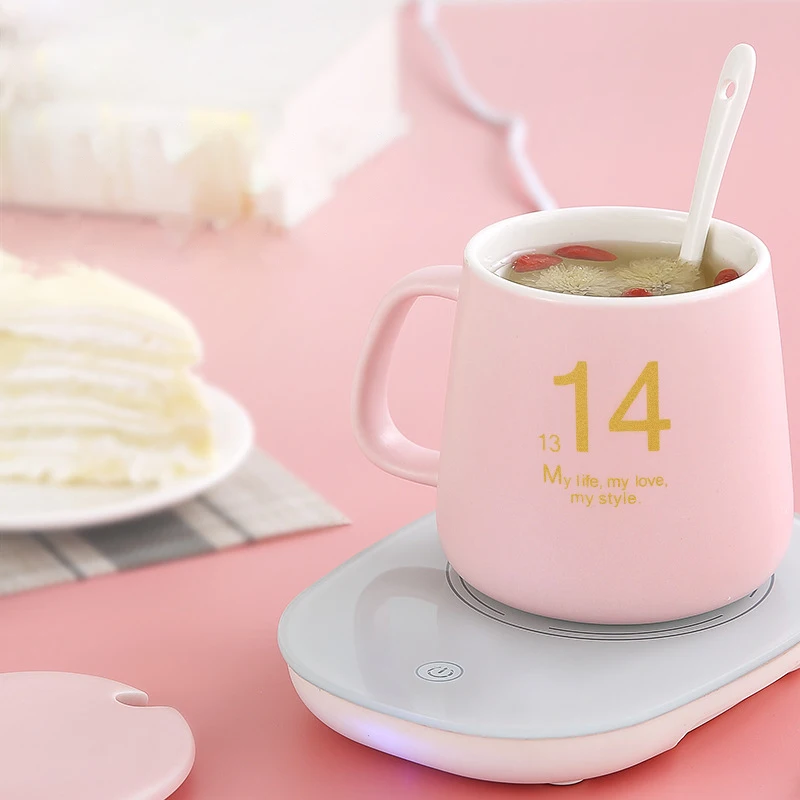 

Electric Hot Tea Makers Warm Cup Water Heating Pad Automatic Constant Temperature Warm Coaster Insulation Base Hot Milk Gift