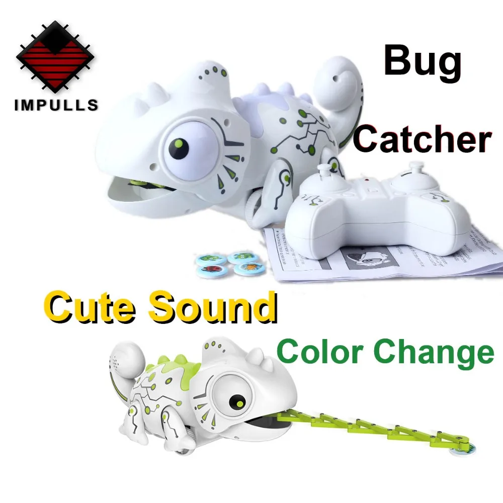 Beste Impulls RC Dier Speelgoed Wit Chameleon Kleur Veranderlijk Smart Afstandsbediening 2.4 ghz Nieuwigheid Speelgoed Kinderen Kids Gift Party FSWOB