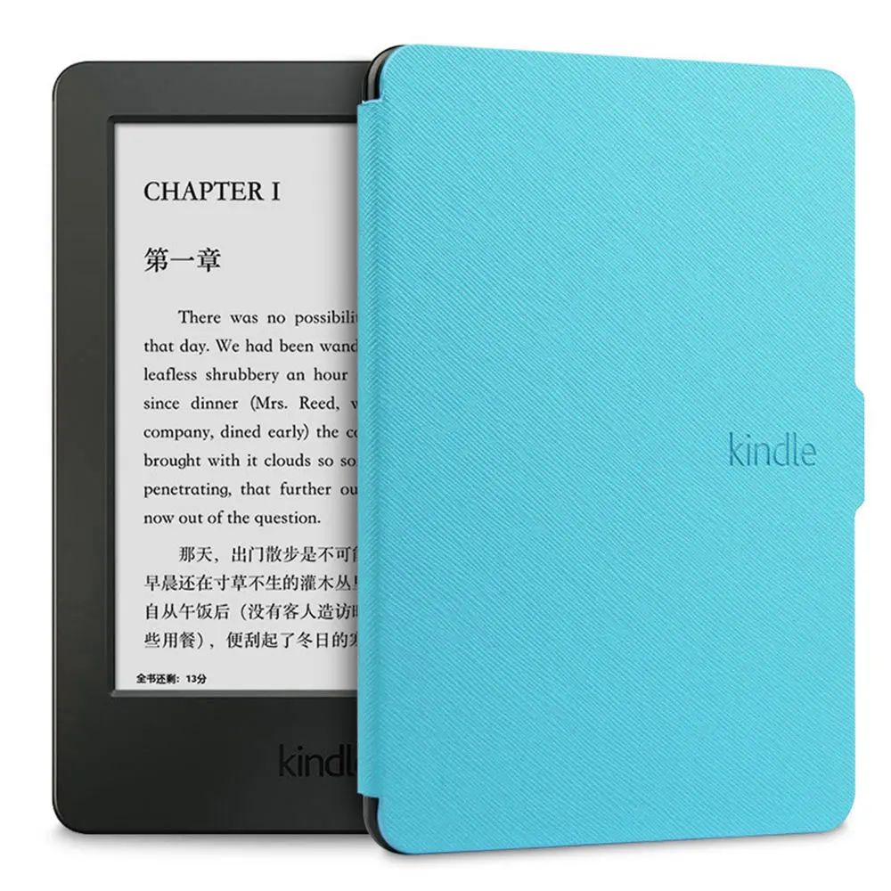 Популярный Магнитный из искусственной кожи ультра тонкий смарт-чехол защитный чехол для Amazon Kindle Paperwhite 1/2/3(2012/2013/ выпущен - Цвет: Light Blue