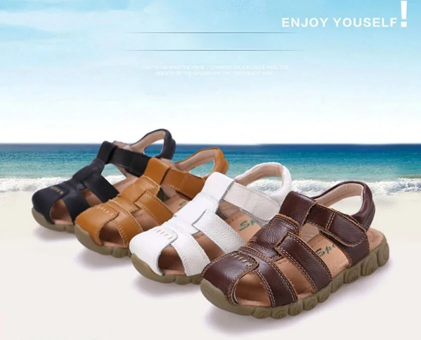 Children cow leather sandals-13
