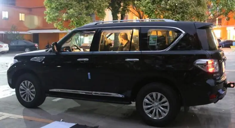 Серебристо черный цвет алюминиевый сплав боковая рейка для крыши Patrol Y62 2010 11 12 13 14