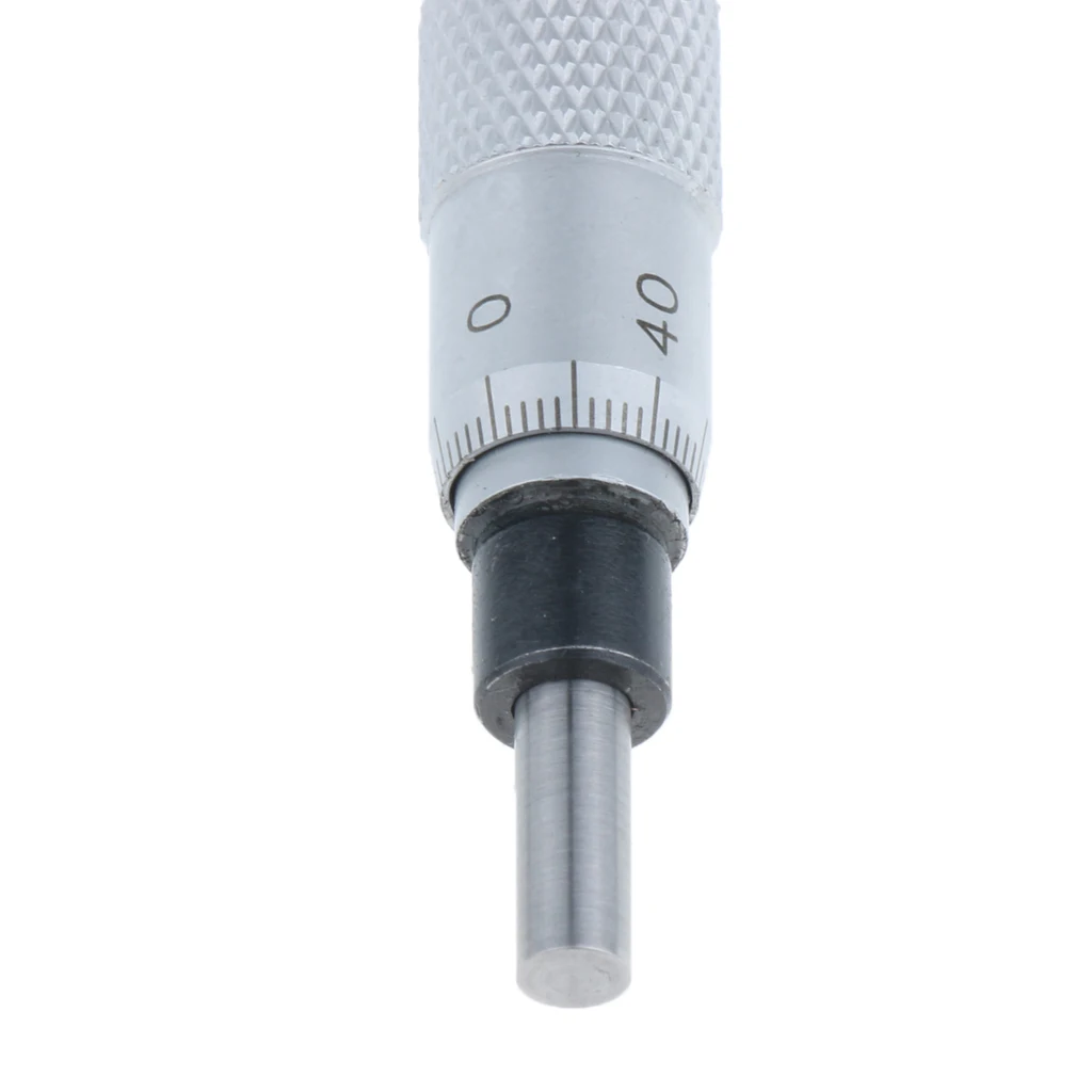 0-6.5mm 0.01 Micrometer Head Stop Spindle Lock, Metric, Flat Face