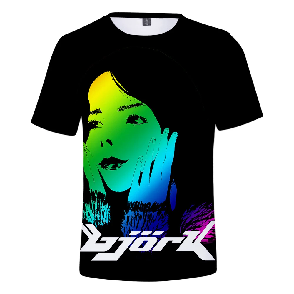 Aikooki Новое поступление bjork Мужская 3D Футболка Harajuku свободная футболка с круглым вырезом Удобная футболка с принтом bjork
