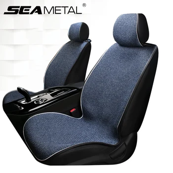

Flax Linen Car Seat Covers Universal Automobile Seat Covers Protector Cushion Front Rear Mats Four Seasons Interior Accessories