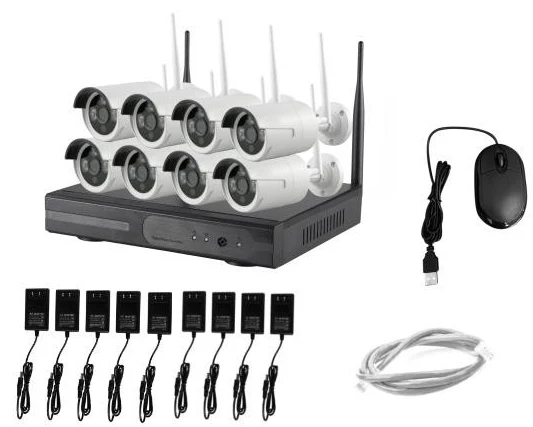 

8CH NVR WIFI CCTV Security Camera System 8PCS 720P HD Outdoor Wireless CCTV Kit Video Surveillance System P2P ONVIF