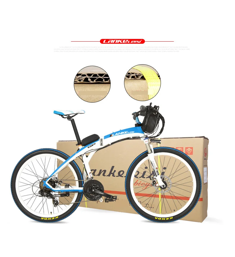 Sale Lankeleisi Electric Bicycle, Folding Bike, 26 inches, 36/48V, 240W, Disc Brake, Fast-folding, Mountain Bike 31