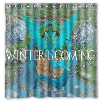 

Pokemon Go DIY Waterproof Bath Shower Curtain Mildew Resistant Custom Bathroom Curtains Spa Decorative Screens 180*180cm