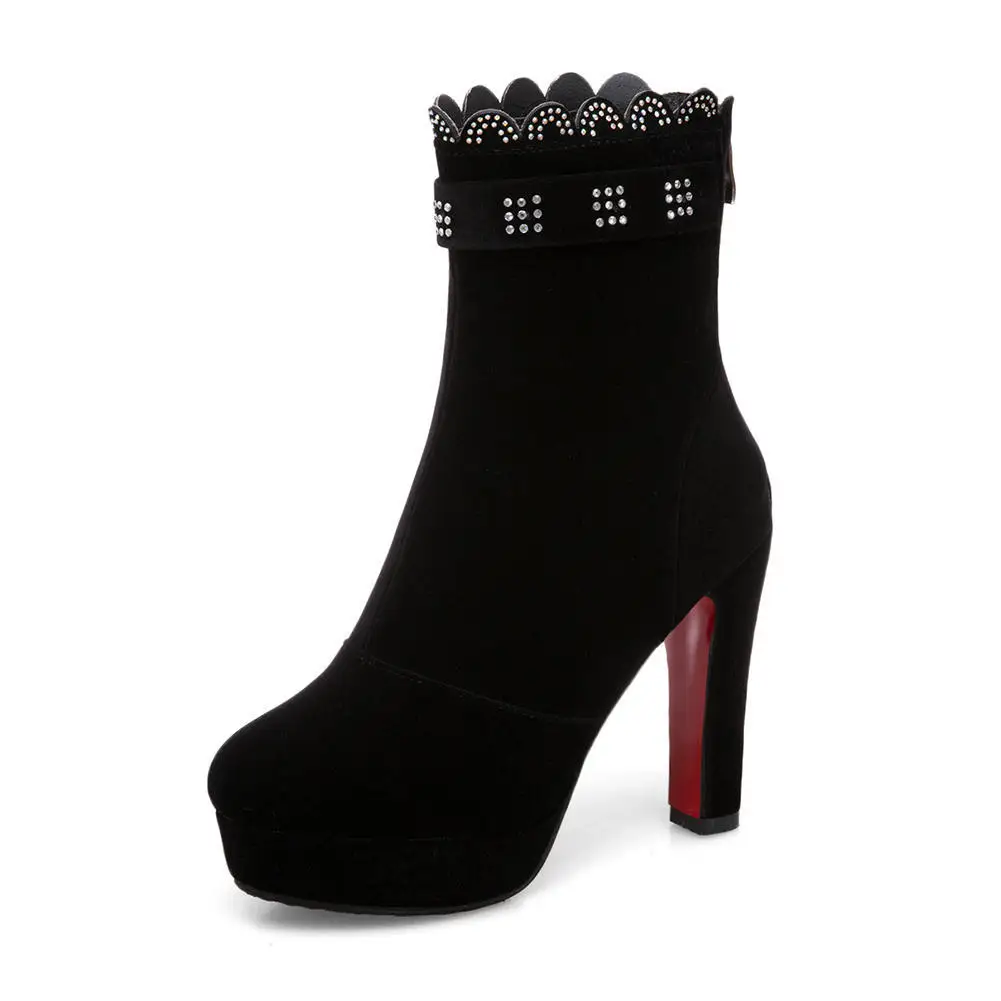 alti alla piattaforma Rosso 43 Doratasia Offerta Sexy Donna forti speciale 2018 Tacchi Fashion 34 New Nero Up Stivaletti Zip Scarpe Taglie Donna wqaOp71xq