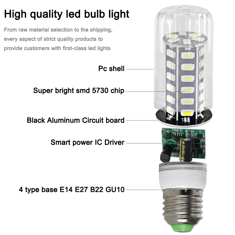 2X lampadina led Е 14 e 27 B22 GU 10 7W супер переменного тока в постоянный 12 24 36 вольт Кукуруза лампы 110 220 В энергосберегающие лампы 12v 24v 36 v 48v Настенные светильники