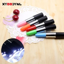 1* творческая светящиеся шариковая ручка Губная помада моделирование свет ручка студент награда подарок офис продвижение поставки