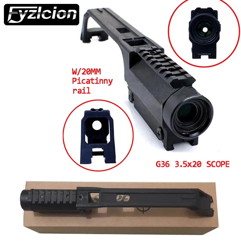 

Fyzlcion Hunting Base Handle Rifle Scope 3.5X20 G36 for MP5 Metal Sight Weaver Rail Mount