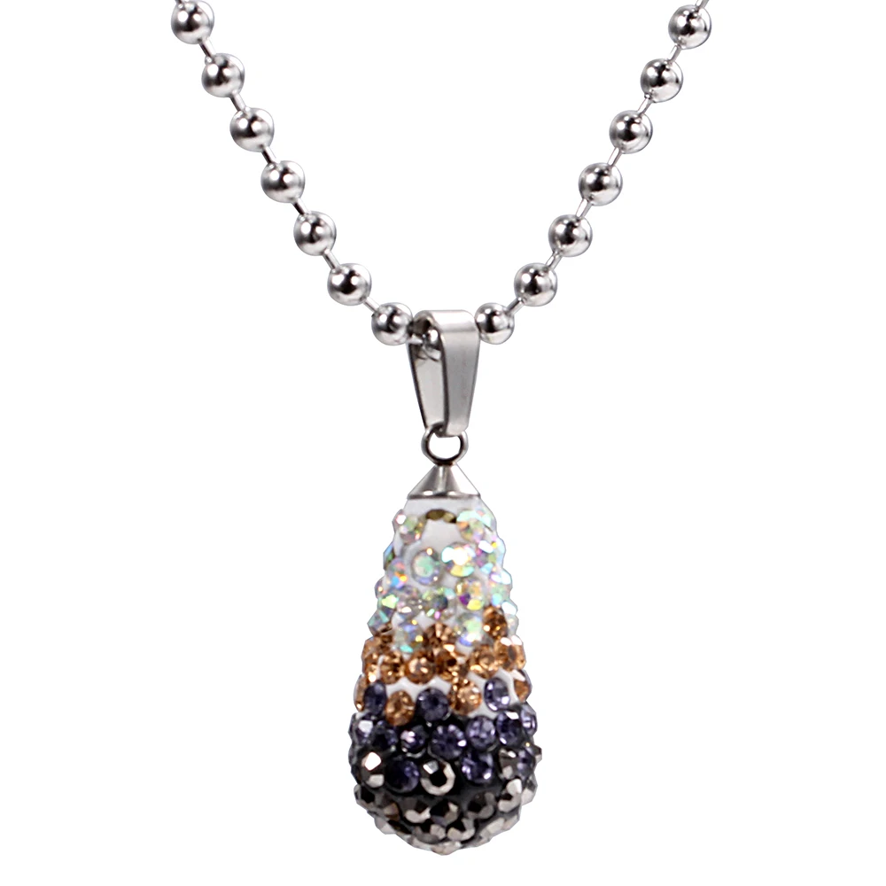 

Stainless steel Crystal Pendant Necklace Crystal Charm Necklace For Women Jewelry