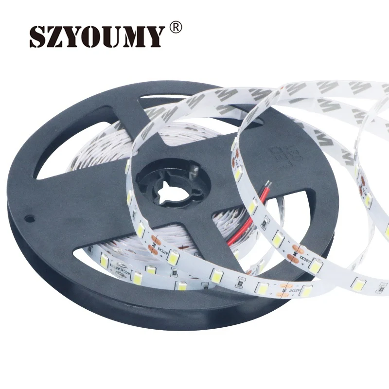 SZYOUMY 5 м Светодиодные ленты 5630 SMD-Водонепроницаемый 300 светодиодный s Яркий, чем 5050 DC 12 В холодной/ теплый белый/синий/красный/зеленый