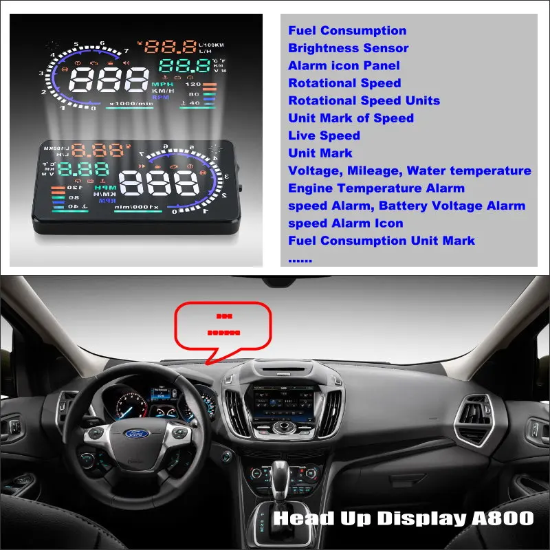 

Car HUD Head Up Display For Ford Escape / Maverick / Mariner 2001~2006 - Saft Driving Screen Projector Refkecting Windshield