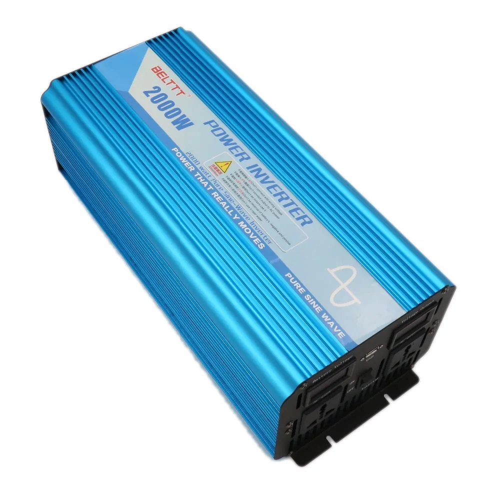 

Free Shipping new version 2000W 12V to 220V Pure Sine Wave inverter Power Inverter solar inverter BELTTT Brand