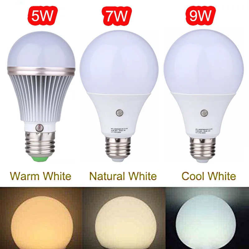 Mifxin 5w 7w 9w E27 Dusk To Dawn Auto Sensor Light Bulb Sensor Led Lamp Auto Lamp Bulbs