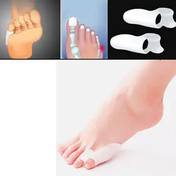 

Silicone Gel foot fingers Two Hole small Toe Separator Valgus Protector Bunion adjuster Hallux Valgus Guard feet care