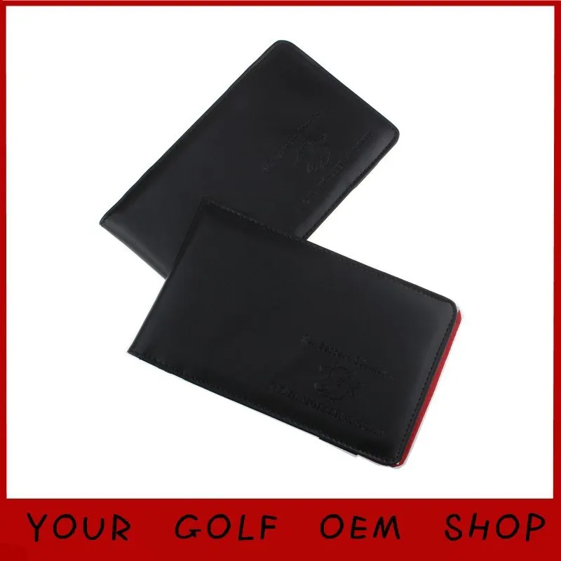 Печать логотипов под заказ Golf Yardage книга счет для игры в гольф держатель карты легко носить Гольф подарки оптом