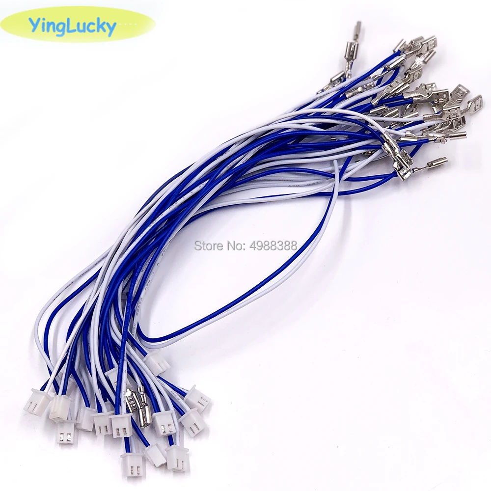 10PCS 2.8mm 4.8mm terminal female connector with 2 pin plug Cable joystick /button wires For Arcade Game Machines Accessories