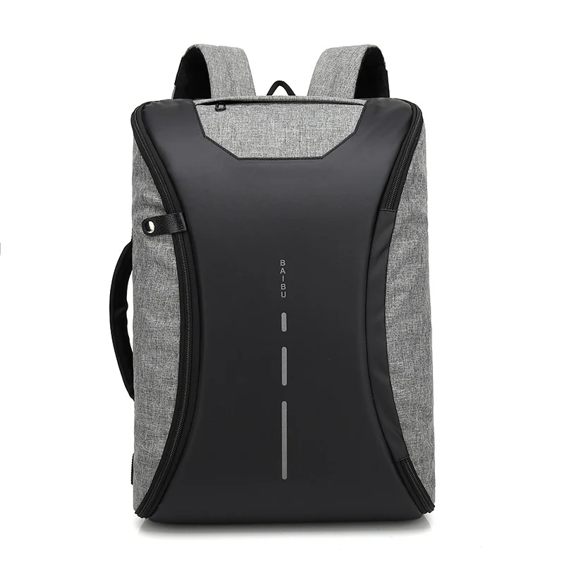 Mochila multifunción BAIBU para hombre, Mochila de moda informal para estudiantes, Mochila externa de carga USB para ordenador portátil, Mochila de viaje impermeable