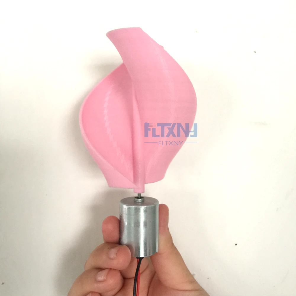 Gerador de Lâminas Micro Motor Pequeno Luzes Led Eixo Vertical Turbina Eólica Conjunto Completo Faça Você Mesmo Moinho Vento Cor Rosa Novo dc Mod. 146267 4 completo diy moinho vento cor rosa novo