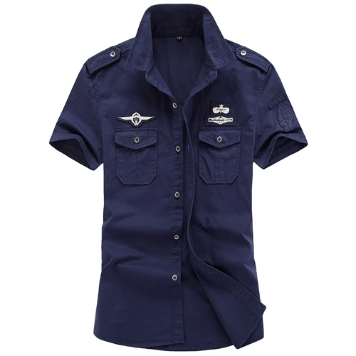 Бренд XIYOUNIAO, мужские рубашки поло в стиле милитари, ВВС one, рубашки поло, хлопок, рубашки с коротким рукавом, мужские рубашки поло, Размеры M~ 5XL6XL - Цвет: blue