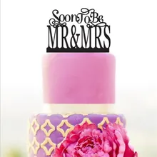 Настоящий перфорированный индивидуальный акриловый скоро быть Mr& Mrs свадебный торт Топпер/Свадебный стенд/Свадебные украшения/Пользовательский Топпер