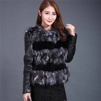 

real fur fox fashion collocation lexus rex rabbit fur coat women leather sleeve 2019 new models 15