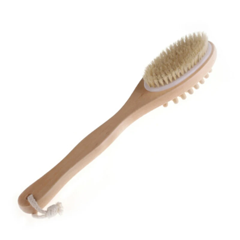 Shower Bath Massage Brushes Body Brush 2 in 1 Natural Bristle Brush