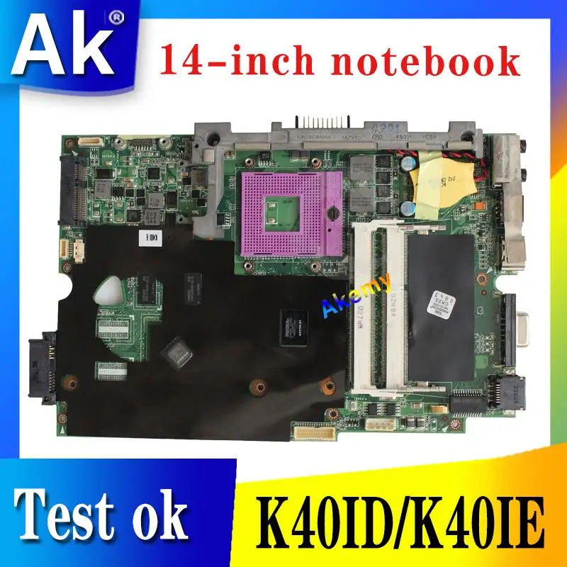 AK K40IE/K40ID материнская плата для ноутбука ASUS K40ID K50ID K40IE K50IE X50DI K40I K50I Тесты Оригинал материнская плата 14-дюймовый