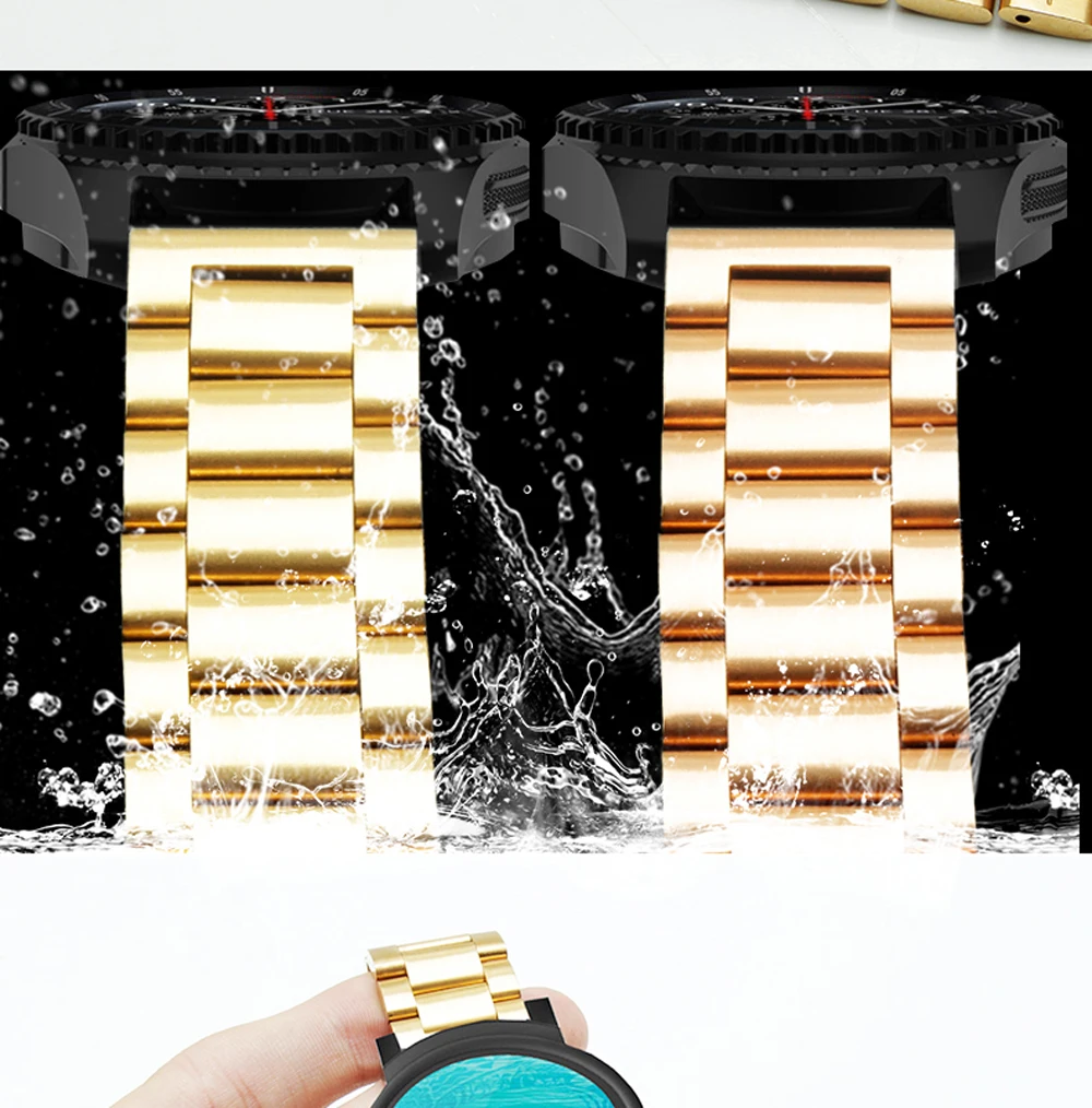 PEIYI для Tic Watch C2, сменный ремешок из нержавеющей стали, ремешок на запястье 20 мм/22 мм, ремешок на запястье для Ticwatch 2/E