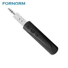 FORNORM Bluetooth аудио приемник с зажимом перезаряжаемый Hands Free автомобильный комплект Динамик Наушники автомобильный стерео